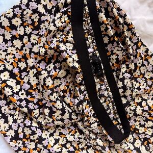 Sanctuary Floral Midi Skirt - Black, White, Orange, Purple